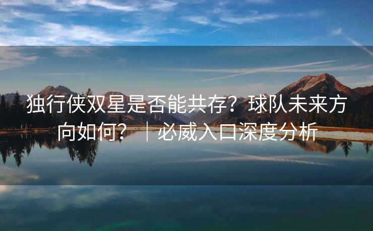 独行侠双星是否能共存？球队未来方向如何？｜必威入口深度分析  第2张