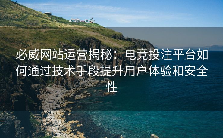 必威网站运营揭秘：电竞投注平台如何通过技术手段提升用户体验和安全性  第2张