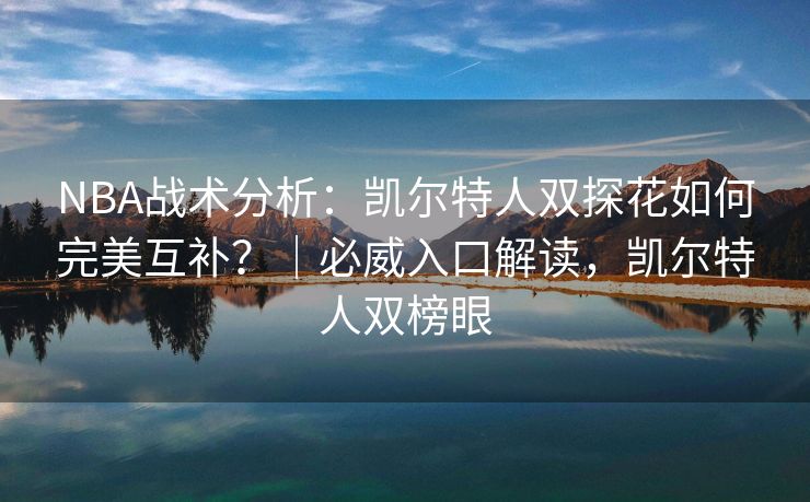 NBA战术分析：凯尔特人双探花如何完美互补？｜必威入口解读，凯尔特人双榜眼